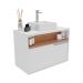 Gabinete de Banheiro Jasper 1 PT Branco e Itapuã