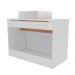 Gabinete de Banheiro Jasper 1 PT Branco e Itapuã