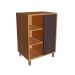 Gabinete de Banheiro Julia 1 PT Mel e Grafite