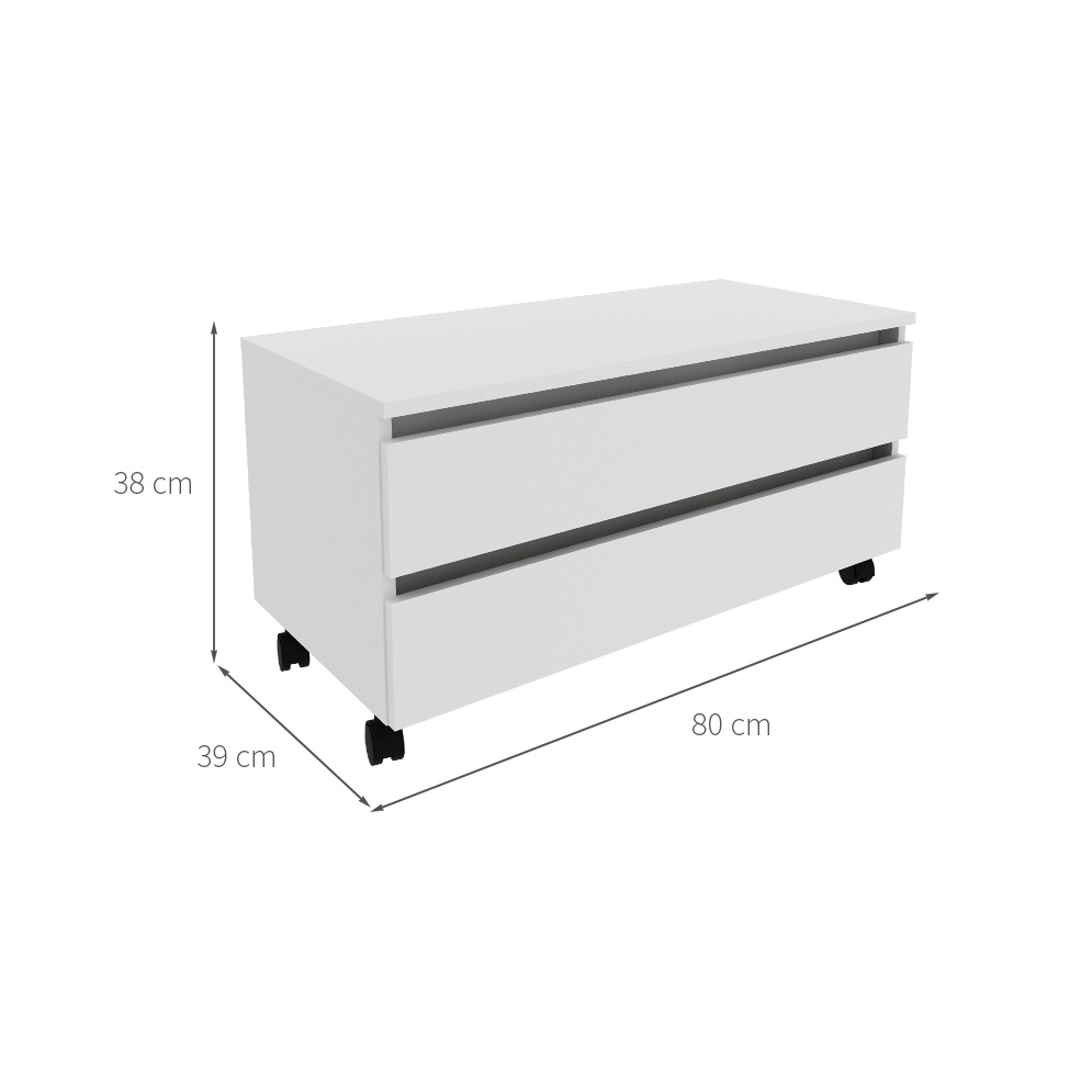 Gabinete de Banheiro Kane 2 GV Branco