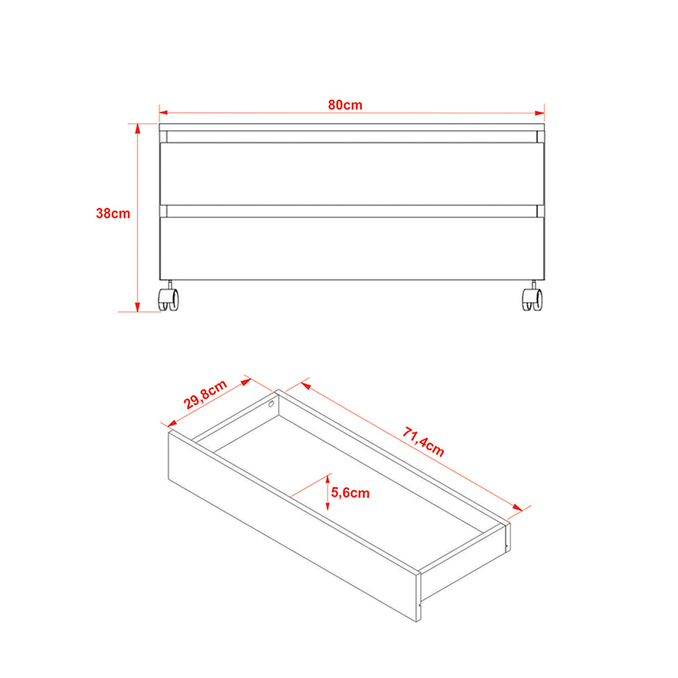 Gabinete de Banheiro Kane 2 GV Branco
