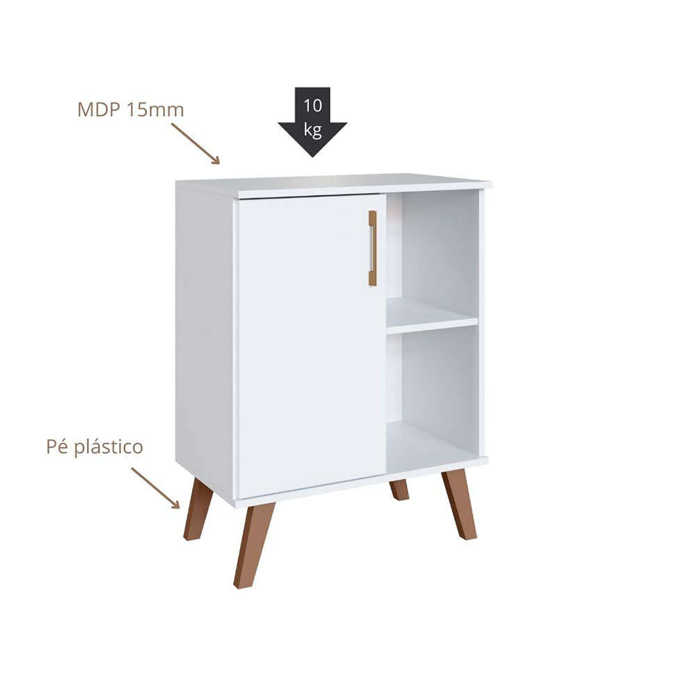 Gabinete de Banheiro Lumia 1 PT Branco