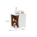 Gabinete de Banheiro Moab 1 PT Branco e Tannat