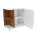 Gabinete de Banheiro Moab 1 PT Branco e Tannat