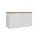 Gabinete de Banheiro Nature 2 Portas Branco 110 cm