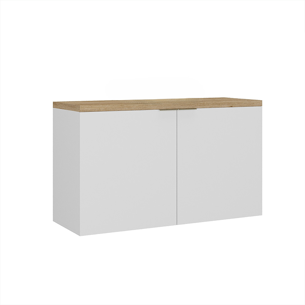 Gabinete de Banheiro Nature 2 Portas Branco 110 cm
