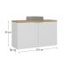 Gabinete de Banheiro Nature 2 Portas Branco 110 cm