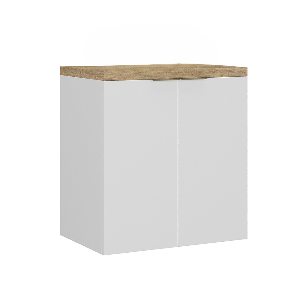 Gabinete de Banheiro Nature 2 Portas Branco 60 cm