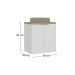 Gabinete de Banheiro Nature 2 Portas Branco 60 cm