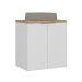 Gabinete de Banheiro Nature 2 Portas Branco 60 cm