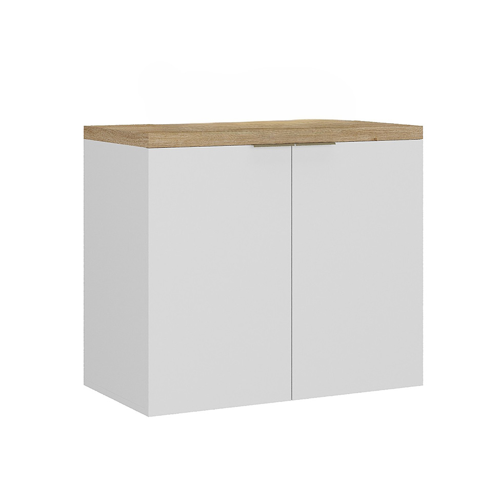 Gabinete de Banheiro Nature 2 Portas Branco 75 cm