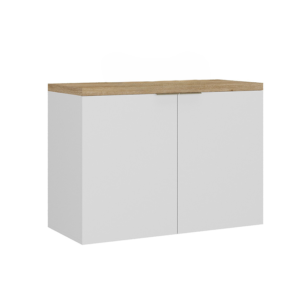 Gabinete de Banheiro Nature 2 Portas Branco 90 cm