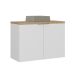 Gabinete de Banheiro Nature 2 Portas Branco 90 cm