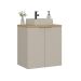 Gabinete de Banheiro Nature 2 Portas Nude e Carvalho 60 cm