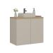Gabinete de Banheiro Nature 2 Portas Nude e Carvalho 75 cm