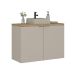 Gabinete de Banheiro Nature 2 Portas Nude e Carvalho 90 cm