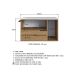 Gabinete de Banheiro Pamplona 2 PT 1 GV Mel e Branco