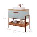 Gabinete de Banheiro Portinari 1 PT Pistache e Freijó 65 cm