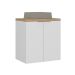 Gabinete de Banheiro com Cuba Nature 2 Portas Branco 60 cm