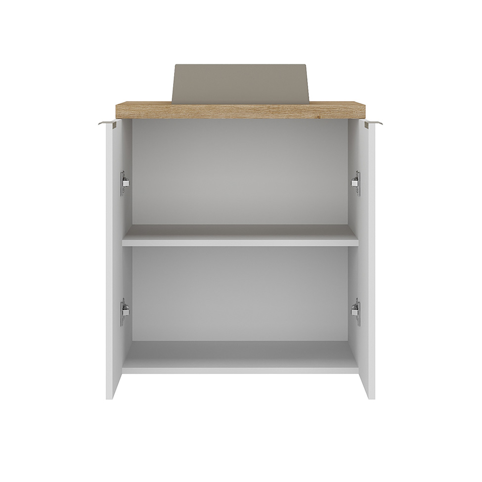 Gabinete de Banheiro com Cuba Nature 2 Portas Branco 60 cm