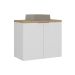 Gabinete de Banheiro com Cuba Nature 2 Portas Branco 75 cm