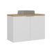 Gabinete de Banheiro com Cuba Nature 2 Portas Branco 90 cm