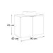 Gabinete de Banheiro com Cuba Nature 2 Portas Carvalho e Branco 90 cm