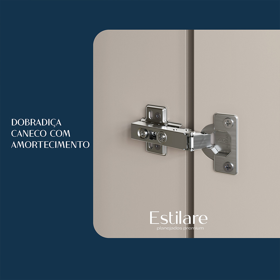 Gabinete de Banheiro com Cuba Nature 2 Portas Carvalho e Branco 90 cm