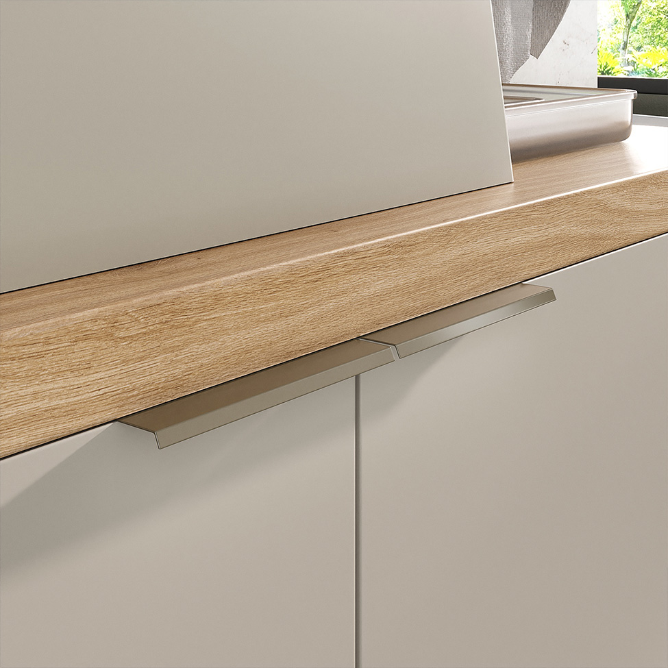 Gabinete de Banheiro com Cuba Nature 2 Portas Nude e Carvalho 60 cm