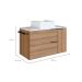 Gabinete de Banheiro com Cuba Pamplona 2 PT 1 GV Mel e Branco