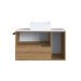 Gabinete de Banheiro com Cuba Pamplona 2 PT 1 GV Mel e Branco