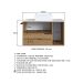 Gabinete de Banheiro com Cuba Pamplona 2 PT 1 GV Mel e Branco