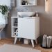 Gabinete de Banheiro de Coluna Slim 1 PT Branco