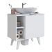 Gabinete de Banheiro de Coluna Slim 1 PT Branco