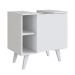Gabinete de Banheiro de Coluna Slim 1 PT Branco