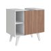Gabinete de Banheiro de Coluna Slim 1 PT Branco e Montana