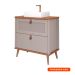 Gabinete para Banheiro Veneto 1 PT 1 GV Capuccino e Freijó 61 cm