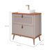 Gabinete para Banheiro Veneto 1 PT 1 GV Capuccino e Freijó 61 cm