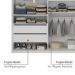 Gaurda-Roupa Solteiro com 2 Espelhos Geneve 100% MDF 2 Portas 2 Gavetas Preto