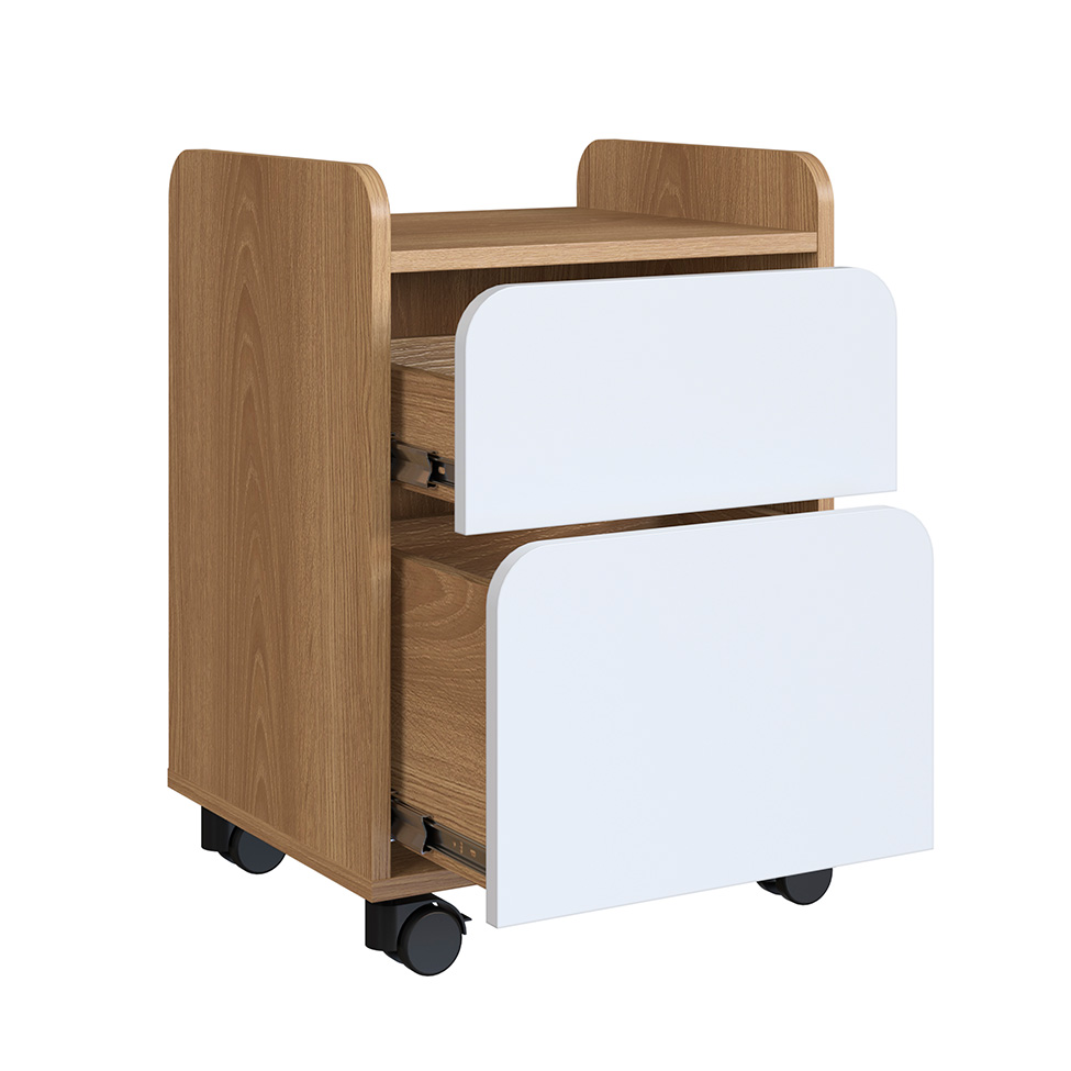 Gaveteiro Flexus 2 GV Hanover e Branco