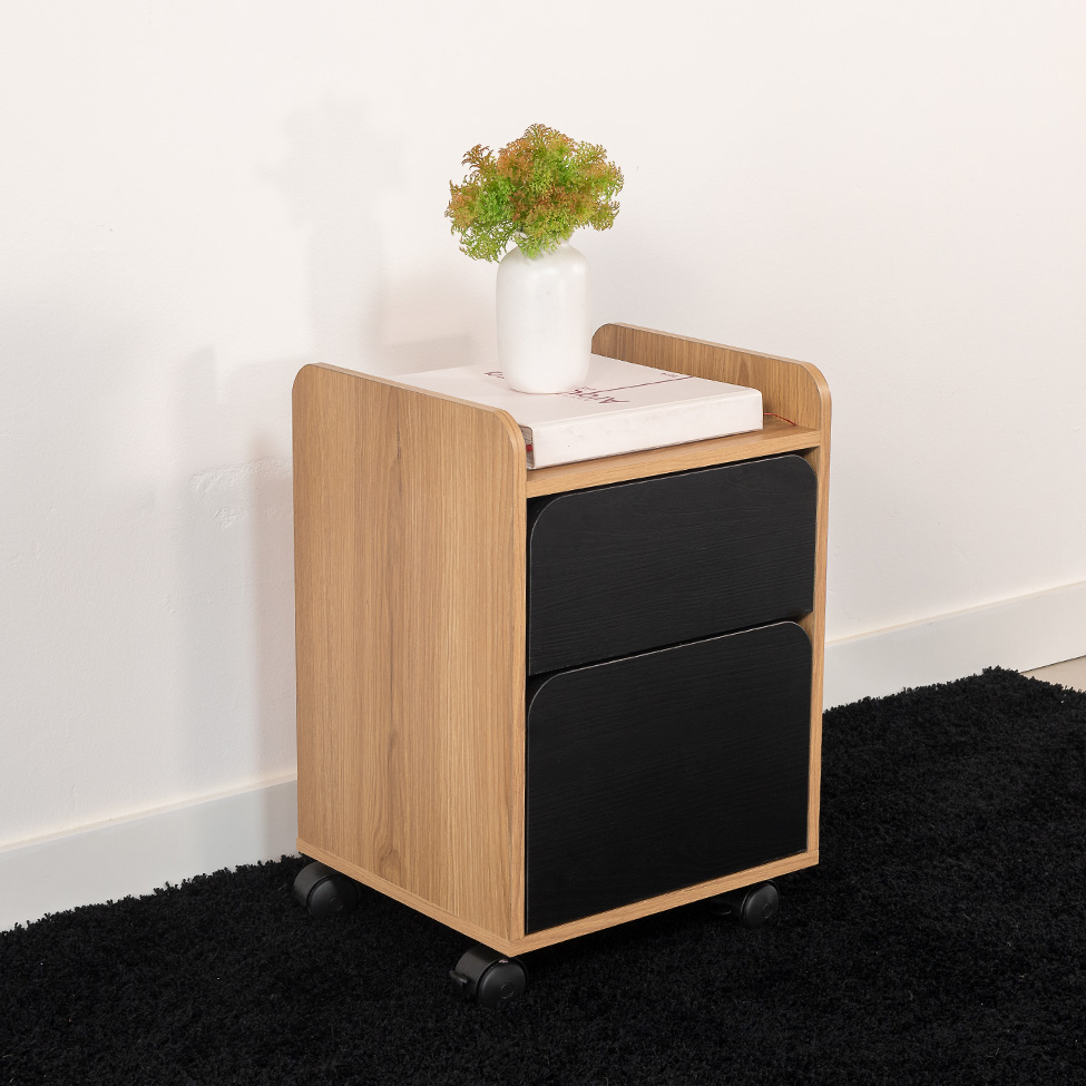Gaveteiro Flexus 2 GV Hanover e Preto