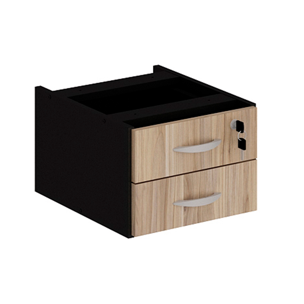 Gaveteiro New City 2 GV Calvi e Preto 33 cm