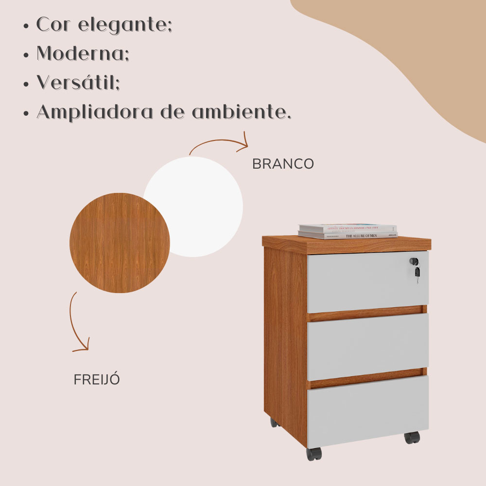 Gaveterio Lane 3 GV Freijó e Branco