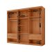 Guarda-Roupa Casal 100% MDF Bipartido Alonzo 6 Portas 4 Gavetas Naturale e Off White