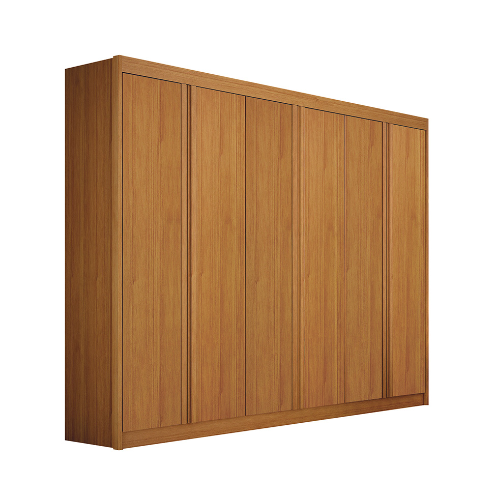 Guarda-Roupa Casal 100% MDF Braga New 6 Portas 6 Gavetas Cinamomo