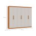 Guarda-Roupa Casal 100% MDF Madri 6 Portas 3 Gavetas Branco e Cinamomo