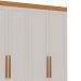 Guarda-Roupa Casal 100% MDF Madri 6 Portas 3 Gavetas Branco e Cinamomo