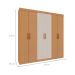 Guarda-Roupa Casal 100% MDF Palermo 6 Portas 3 Gaevetas Cinamomo e Off White