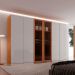 Guarda-Roupa Casal 100% MDF Pulse Gold 6 Portas 6 Gavetas Naturale e Off White