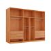 Guarda-Roupa Casal 100% MDF Pulse Gold 6 Portas 6 Gavetas Naturale e Off White